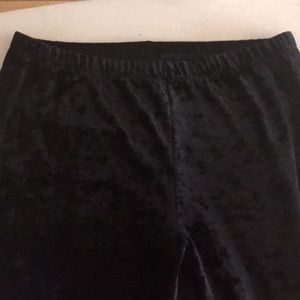Black velvet leggings